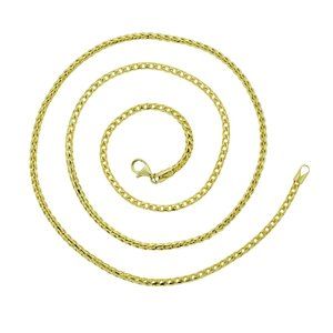 Franco Chain Diamond Cut 14K Yellow Gold Necklace